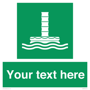 Custom sign safe condition Evacuation chute 